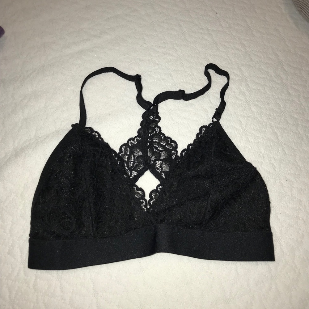 Black lace bralette